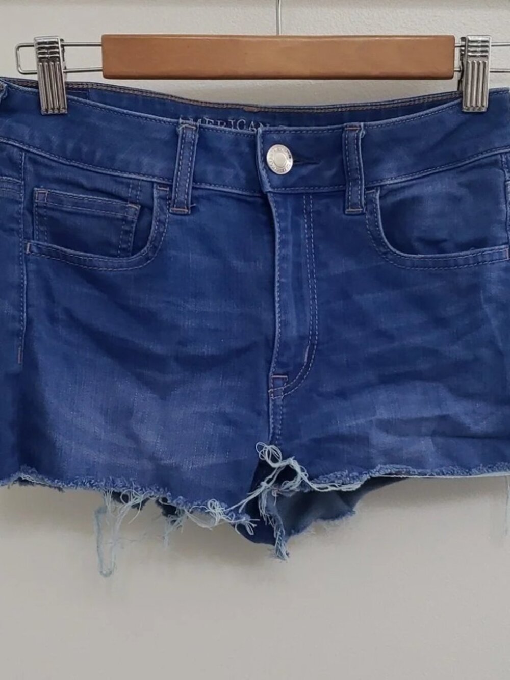 American Eagle High Rise Shortie Super Stretch Shorts Sz 4